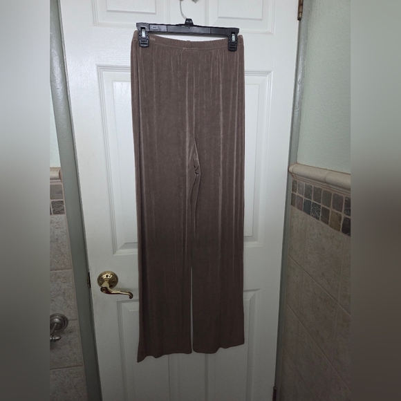 Coldwater Creek Taupe Slinky Pants Travel Stretchy Comfort Work Small - Picture 4 of 4